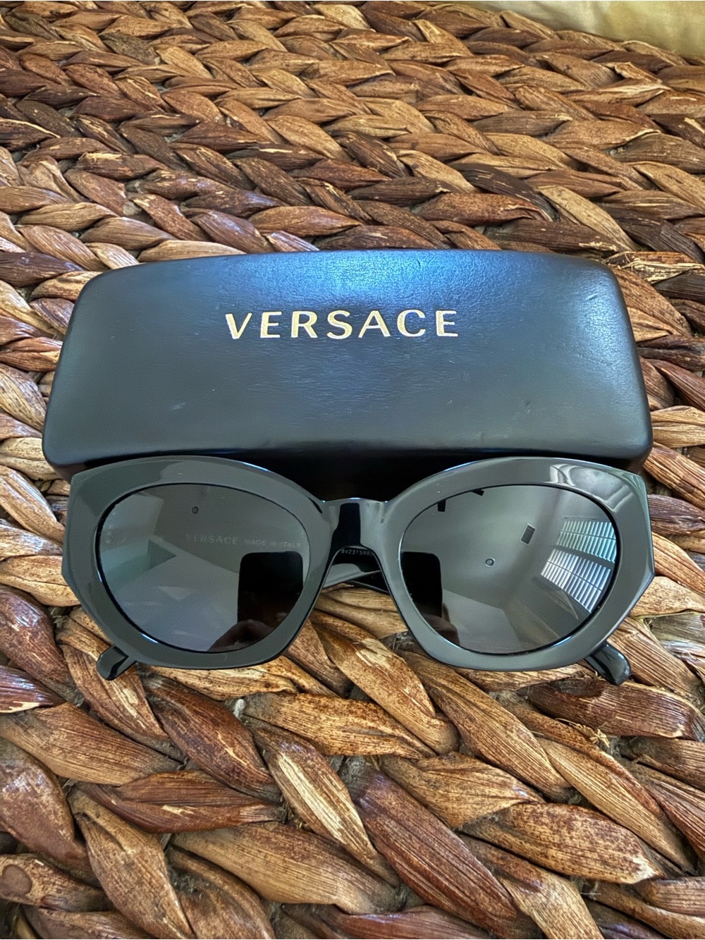Versace Black Cat-Eye Sunglasses